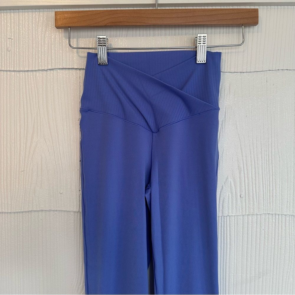 Offline by aerie Small Purple Blue Periwinkle Flare Leggings Crossover Waistband